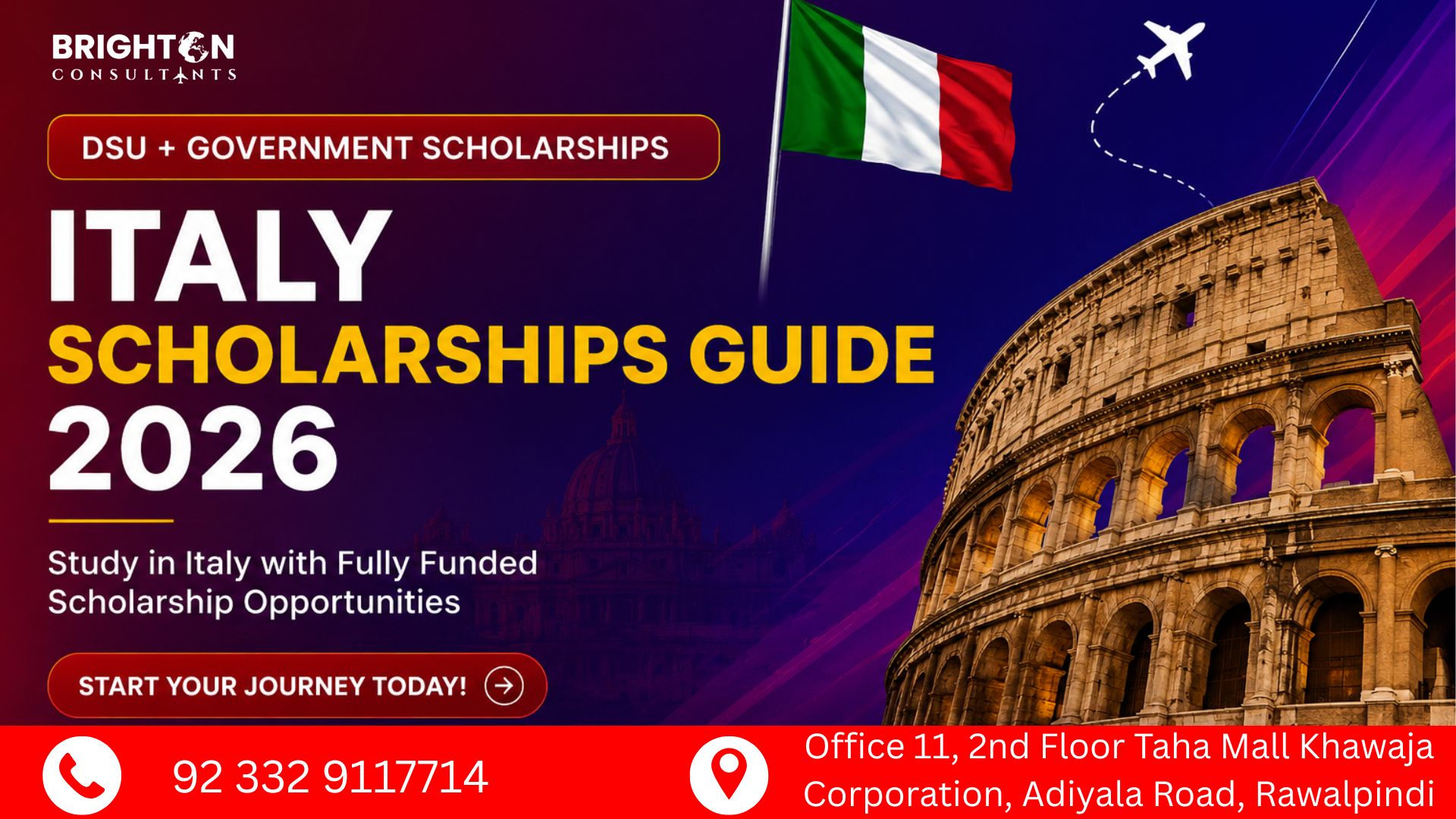 Italy Scholarships 2026 for Pakistani Students | DSU Scholarship & Study in Italy Guide